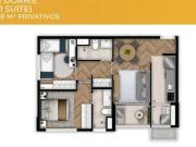 Apartamento 59m² 2 dormitórios com suíte Bela Vista Osasco