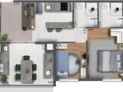 APARTAMENTO 67M² 2 DORMITÓRIOS 1 SUÍTE COM VARANDA NA MOOCA