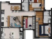 Apartamento 83 m², com 3 dormitórios,1 suíte, 1 vaga a...