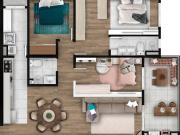 Apartamento 99m2 3 dormitórios Bacacheri