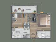 Apartamento à 300 metros da estação Jaraguá, 2...