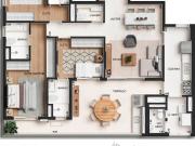 Apartamento à Venda 126m² com 3 suítes e Varanda Gourmet...