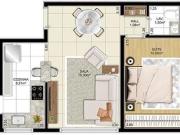 Apartamento à venda, 1 quarto no bairro Aparecida em Santos