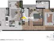 Apartamento à venda, 2 quartos, 1 suíte, 1 vaga,...