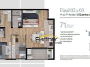 Apartamento à venda, 71 m² por R$ 605.900,00 Bacacheri...
