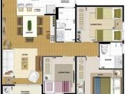 Apartamento á venda com 3 dormitórios na Vila Suzana