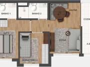 Apartamento à venda com 53 m², 3 quartos e 1 vaga