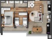 Apartamento à Venda em Pinheiros 2 Quartos e 1 Vaga