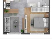Apartamento a Venda no Batel com Vaga de Garagem 1 Quarto