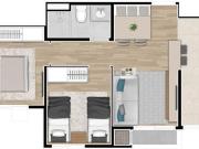Apartamento a Venda no Campina do Siqueira com Vaga de...