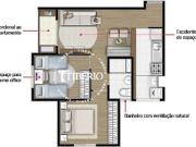 Apartamento 48 m2 2 Dormitórios Varanda Grill 1 Vaga à...