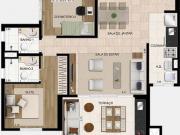 Apartamento a venda Jardim Flor da Montanha 3 quartos, 2...