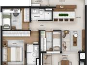 Apartamento a venda no Tatuapé Residencial Linea Home Resort