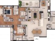 Apartamento Alto padrão com 195,07 m² 4 suítes e 3 vagas...