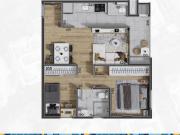 APARTAMENTO BAIRRO PORTAO 50,6m2 útil, 2 quartos,1vaga...
