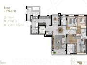 APARTAMENTO BIGORRILHO/CHAMPAGNAT 3 SUÍTES 2 VAGAS