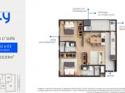 Apartamento Cabral 2 quartos