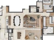 Apartamento campo belo andar alto vista livre decorado