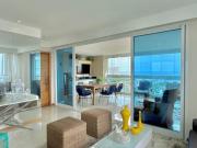 Apartamento colina a patamares 3 suítes, vista mar frontal