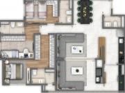 Apartamento com 121m², com 4 dormitórios, com 2 vagas a...