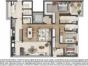 Apartamento com 173 m² no 15º andar, 3 quartos,2 vagas a...