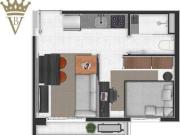 Apartamento com 1 dormitório à venda, 27 m² por R$...