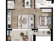 Apartamento com 1 dormitório à venda, 53 m² por R$...