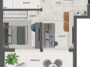 Apartamento com 1 dormitório a venda em Pinheiros Alves...