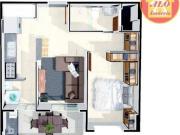 Apartamento com 1 quarto à venda, 46 m² por R$ 225.000...