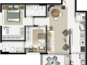 Apartamento com 2 dormitórios para alugar, 70 m² por R$...