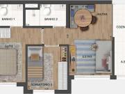 Apartamento com 2 dormitórios 1 vaga Santo Amaro