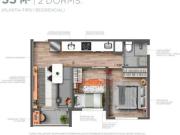 Apartamento com 2 dormitórios à venda, 35 m² por R$...