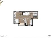 Apartamento com 2 dormitórios à venda, 38 m² por R$...