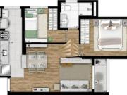 Apartamento à venda, 48 m² por R$ 362.544,00 Vila Galvão...