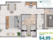 Apartamento com 2 dormitórios à venda, 54 m² por R$...