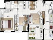 Apartamento com 2 dormitórios à venda, 58 m² por R$...