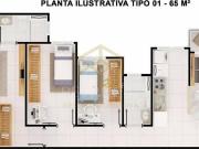 Apartamento com 2 dormitórios à venda, 63 m² por R$...