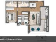 Apartamento com 2 dormitórios à venda, 64 m² por R$...