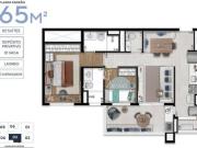 Apartamento com 2 dormitórios à venda, 65 m² por R$...