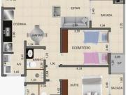 Apartamento com 2 dormitórios à venda, 75 m² por R$...