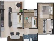 Apartamento à venda de 2 dormitórios, suíte e varanda...