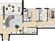 Apartamento com 2 quartos, 77,24m², à venda em São...