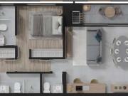 Apartamento com 2 suítes no Alto da XV PR