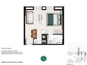 Apartamento com 32 m² e 1 quarto à venda em Park Sul