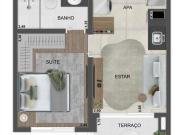Apartamento com 35 m² e 1 quarto à venda em São Judas