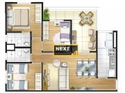 Apartamento com 3 dormitórios à venda, 74 m² por R$...