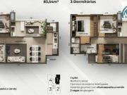 Apartamento com 3 dormitórios à venda, 83 m² por R$...
