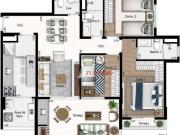 Apartamento com 3 dormitórios à venda, 86 m² por R$...