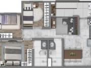 Apartamento com 3 dormitórios, com 1 vaga em Santo Amaro