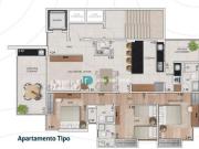 Apartamento com 3 suítes à venda, 134 m² por R$ 990.000...